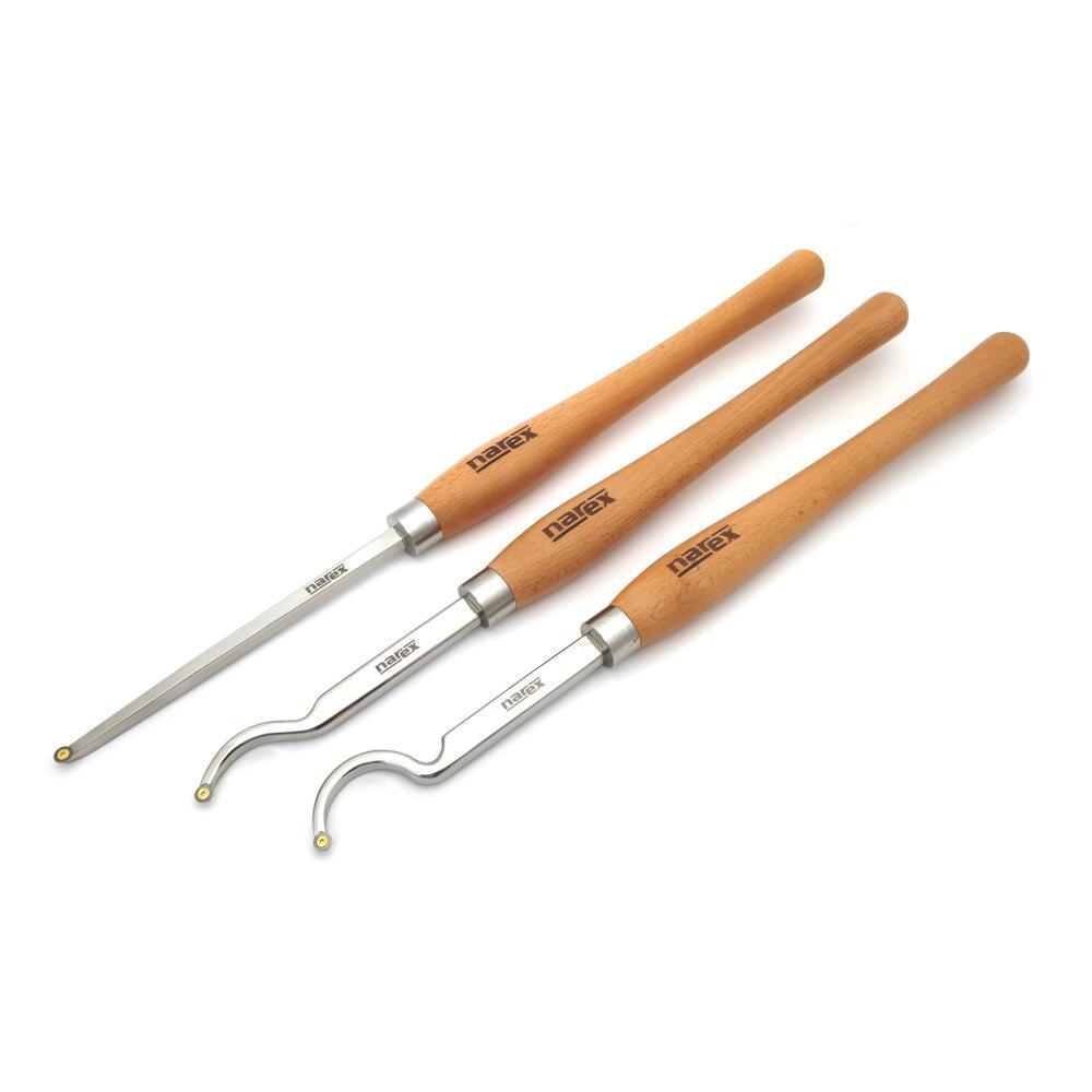Narex Carbide Insert Hollowing Lathe Tools 3-Piece Set