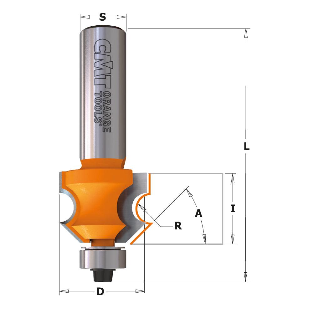 CMT Orange Tools Paneling Carbide Tipped Router Bit with Bearing